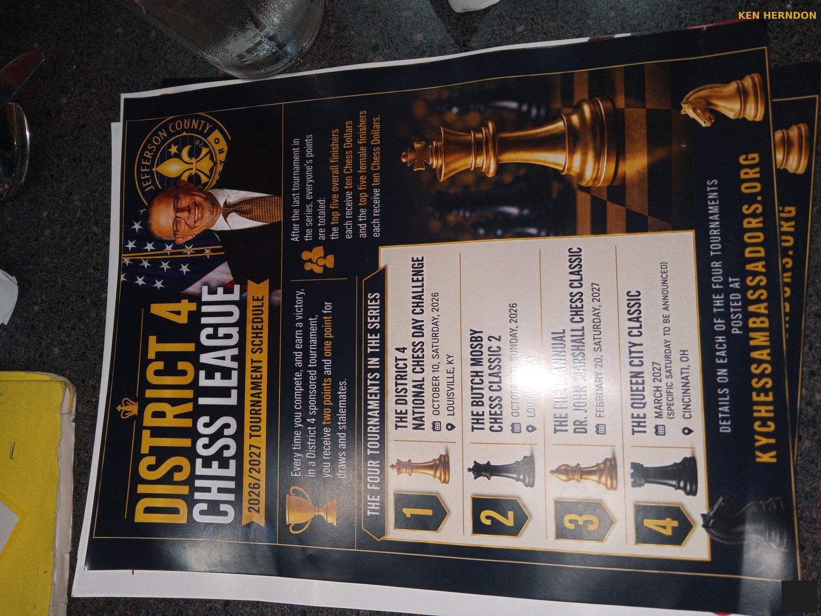 District 4 National Chess Day Challenge flyer