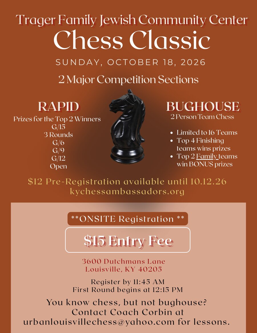 Trager Family JCC Chess Classic official flyer